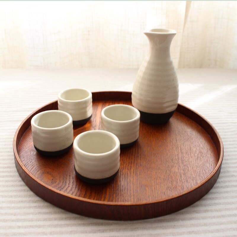 Flagon service spiritueux distillé chinois ou saké japonais | Ensemble de style oriental, pot, tasse calvings glaçure verre à vin de couleur unie
