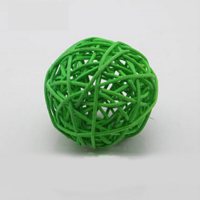 20pcs 3cm Multicolor Sepak Takraw Rattan Ball Birthday Party Decor Wedding Decorations Christmas Home Craft Ornament Baby Toys: Dark Green