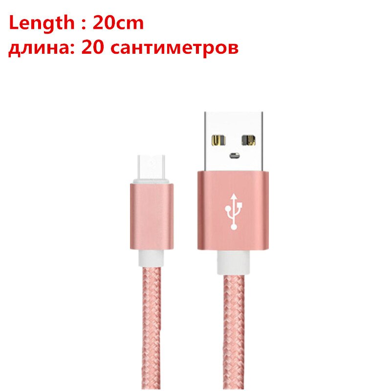 Type c-oplaadkabel en reislader voor de eu voor samsung  a9 star note 9 8 huawei nova 3 p20 pro, nokia 6.1 plus, oneplus 2, 2, 5t 6 5 3t 3: 20 cm rozenkabel