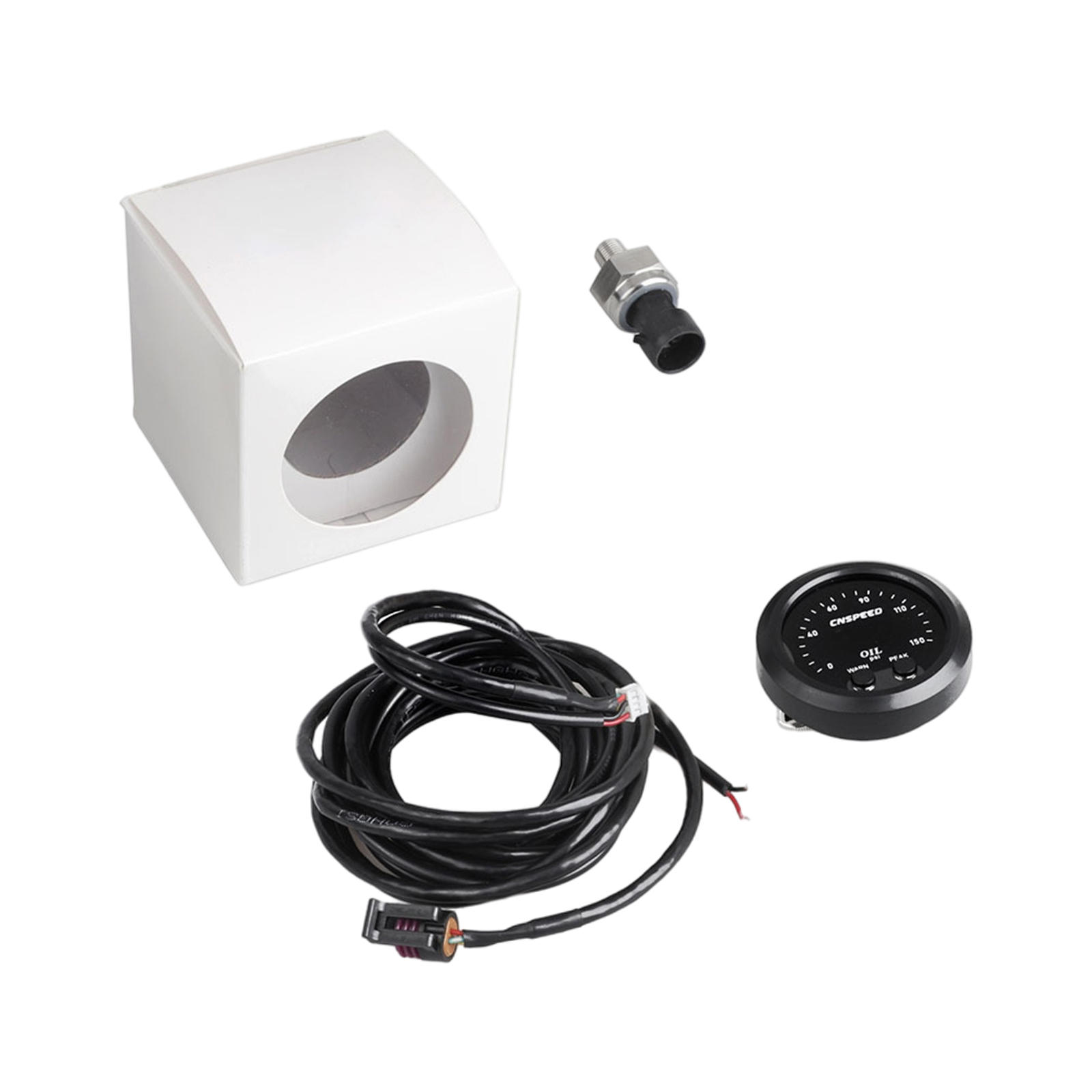 Oil Pressure Gauge Indicator Mechanical LED Pointer 150 PSI Meter for Truck Car