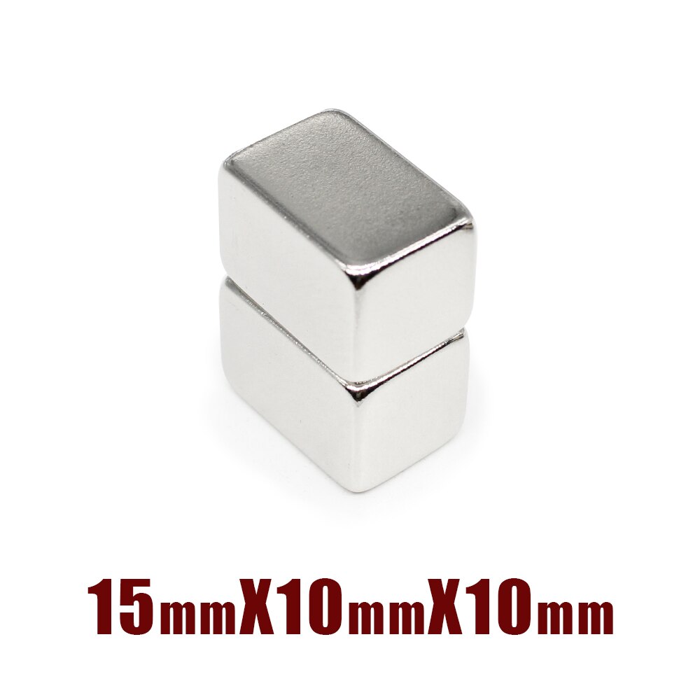 2/5/10/20/50Pcs 15X10X10 Blok Zeldzame Aarde Magneet 15X10 rechthoekige Neodymium Magneet 15X10X10Mm Permanente Ndfeb Magneten 15*10*10