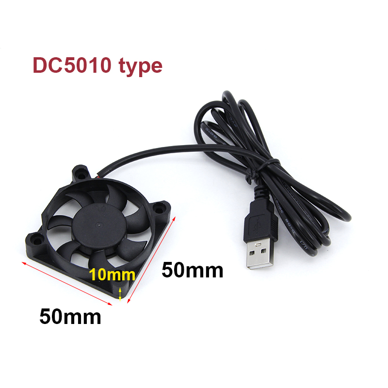 5V Brushless Cooling Fan USB Ventiliator Computer Case Cooler Oil-impregnated PBT CPU Radiator USB Fan PC USB Gadgets J17: Orange