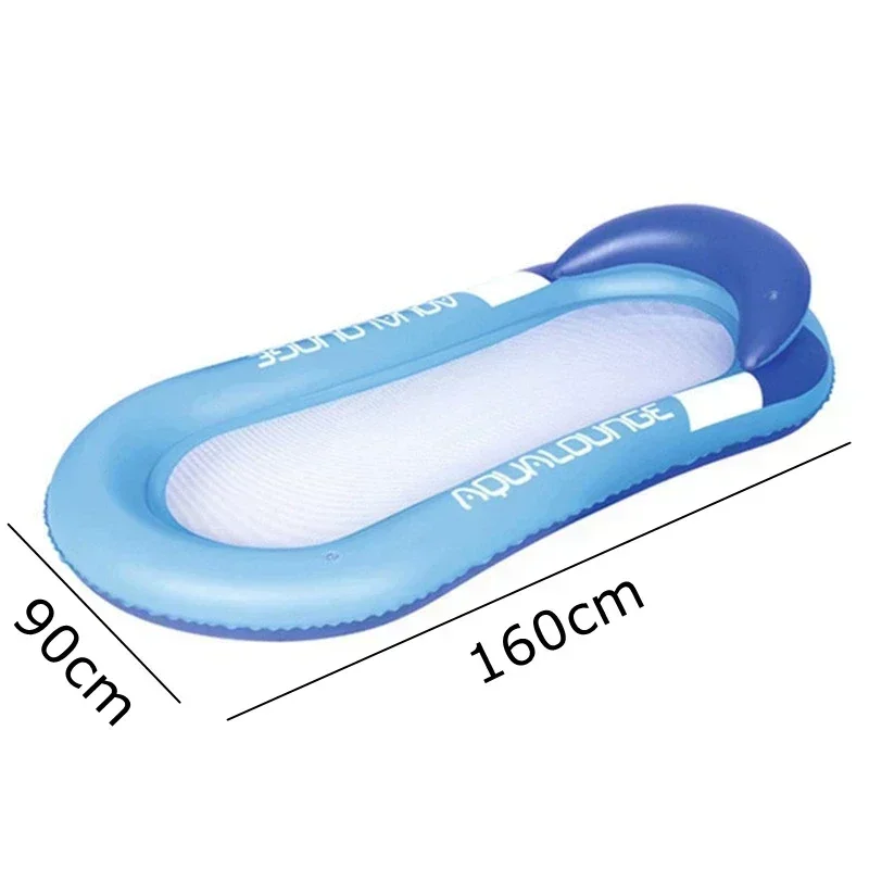 Aufblasbare schwimmende Reihe, faltbare Outdoor-Wasserhängematte, Anti-Überschlag, Schwimmen, Luftkissen, Schlafbett, Strand-Loungesessel: Licht Gelb