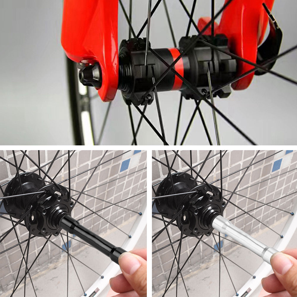 Mtb sykkel sykkel 12mm gjennom aksel nav adapter  til 9mm rask utgivelse qr spyd terrengsykkel 12mm gjennom aksel nav adapter