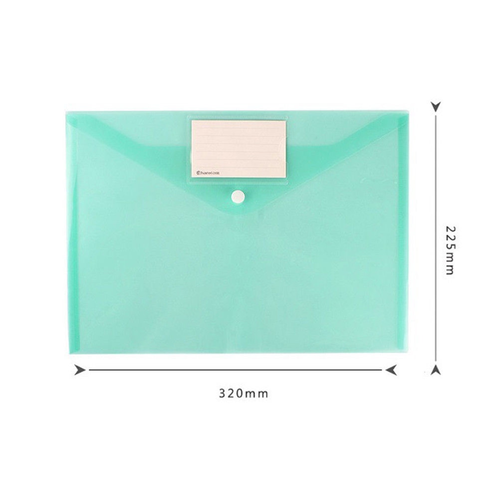 A4 Clear Document Bag Paper File Folder Stationery School Office Case PP Student Award 6colors Available