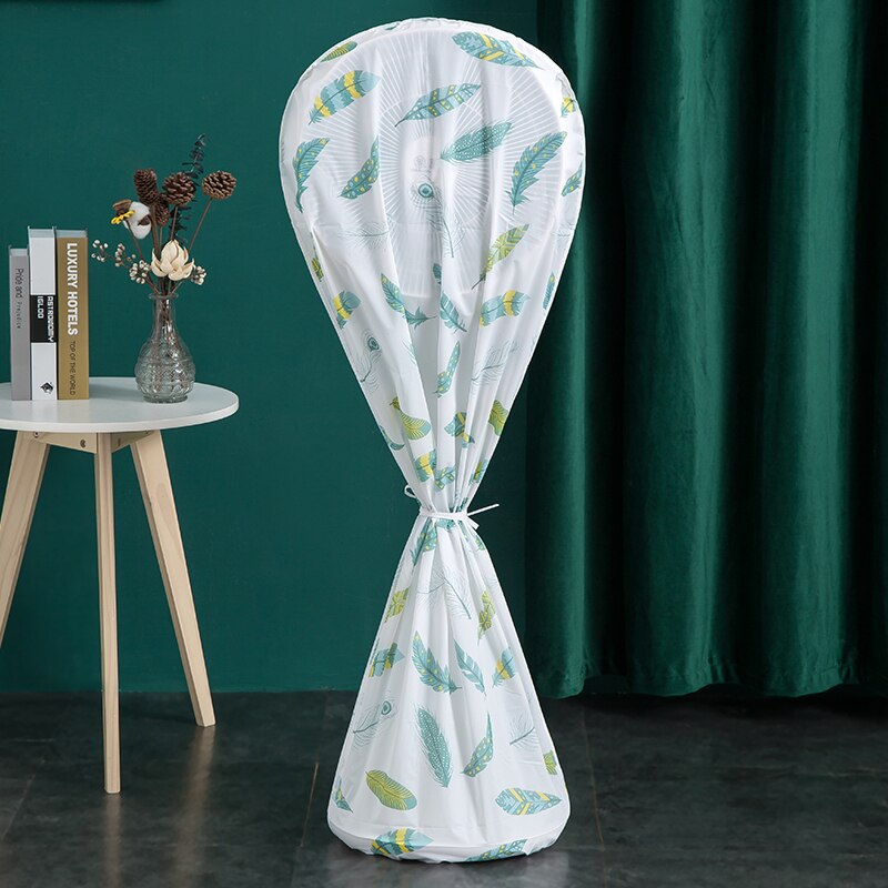 Stand Floor Fan Cover Fan Guard Storage Bag Full Coverage Dust Cover Protective Cover Dustproof Fan Protector Case Organizer: Feather 60x140cm