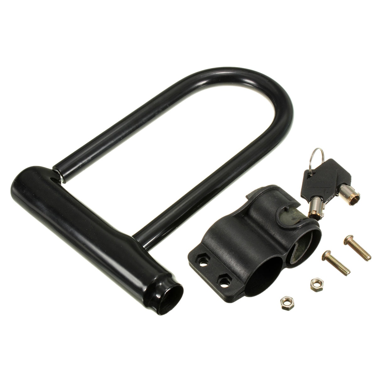 Universal Motorcycle Mountain Bike Bicycle Safety U-Lock Security Anti-theft Lock Holder & Bracket 20cm