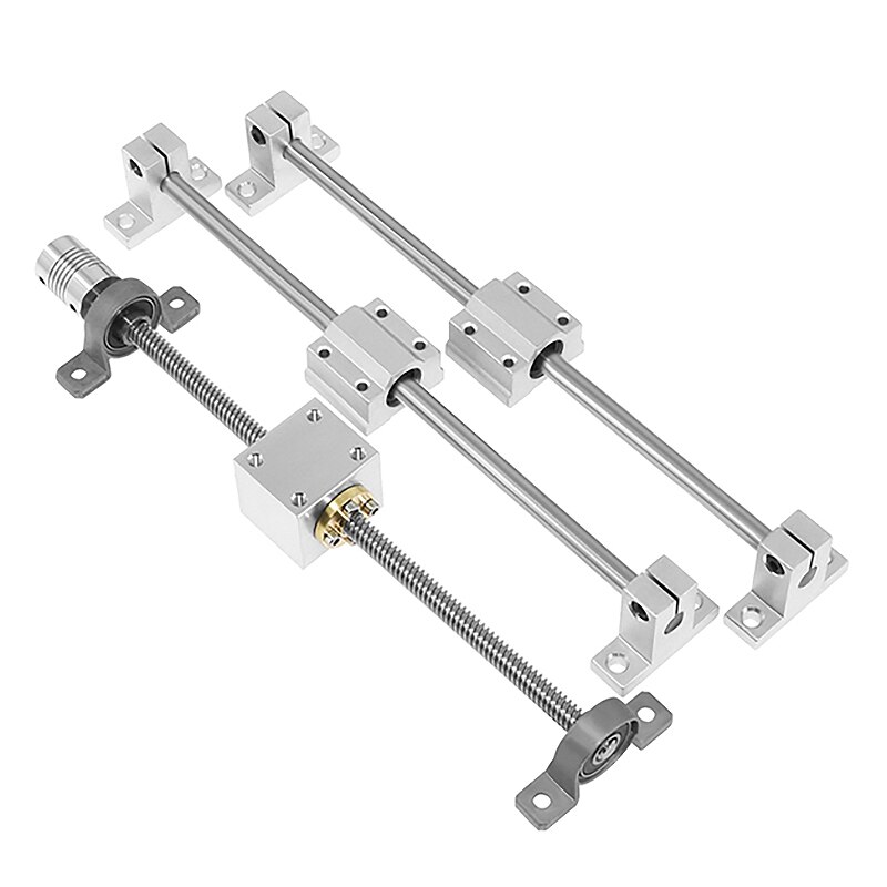 D8mm 8mm Horizontal Double Track Lead Screw Coupling Bearing & Linear Shaft Optical Axis Bearing Set