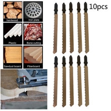 10PC Jigsaw Blades For T101BR Down Cutting Laminates Veneers HCS For Black & Decker Jigsaw Chainsaw Tools For Wood DIY