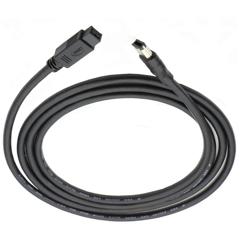 6/9 ieee 1394 firewire 800 to firewire 400 firewire 6- pin connector to 9- pin connector data cable 1394- cable 1,8 m 3 m 4,5 m