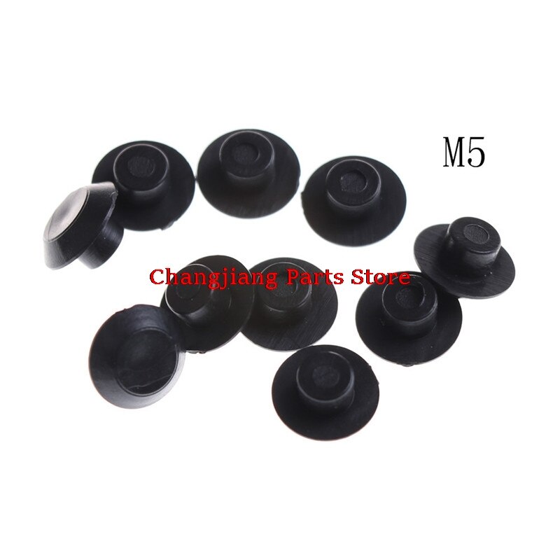10PCS M5-24 Practical Black Hex Socket Fasteners Screws Covers Caps Allen Bolt Screw Nut Round Head Cover Cap Protector: M5