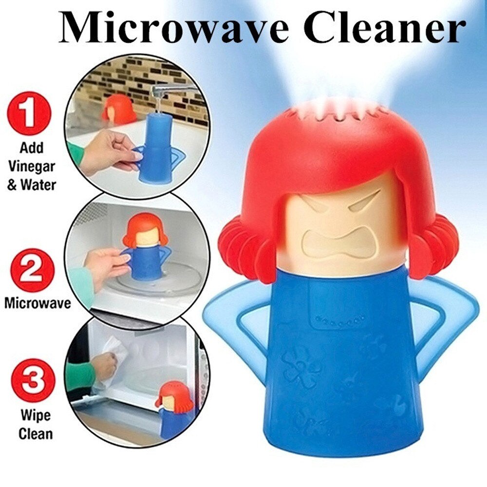Kitchen Mama Angry Microwave Cleaner Easily Clean Microwave Oven Steam Cleaner Kitchen Refrigerator Cleaning