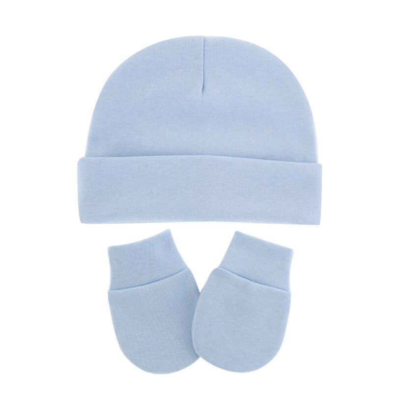 Newborn Winter Hat Gloves Set Boy Girl Warm Cotton Kids Beanies Stuff Children Accessories Baby Bonnet Babies Photography Props: E219597