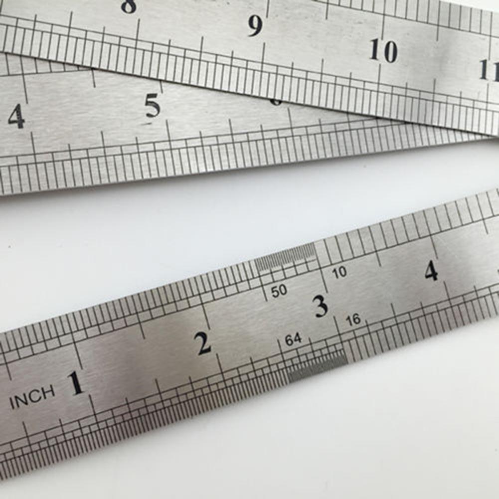 30/50/60cm Metric Stainless Steel Double Sided Ruler Straight Scale Precision Measuring Hand Tool Stationery Drafting Accessory