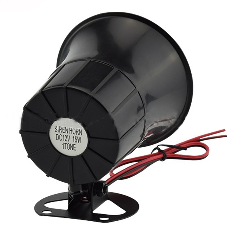 Udendørs  dc 12v kablet høj alarm sirene horn med beslag til sikkerhedssystem til hjemmebeskyttelse  gk99