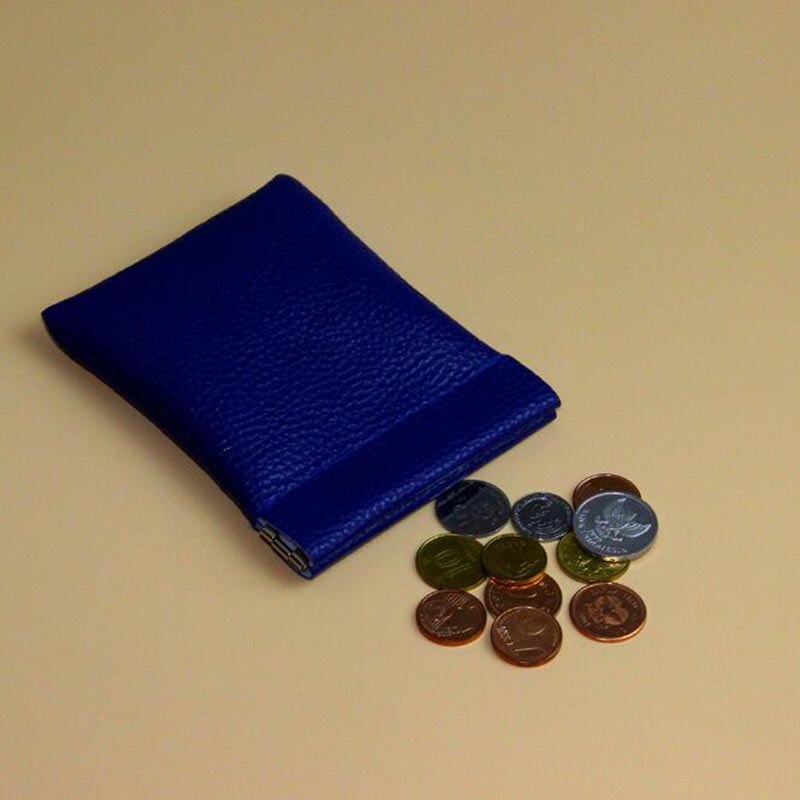 Mini Pu Lederen Portemonnee Portemonnee Tas Sleutelhanger Oordopjes Hoofdtelefoon Credit Kaarthouder: Blauw