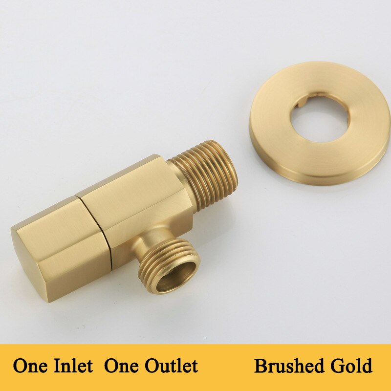 Cromo/nero/oro/oro rosa G1/2 &#39;valvola interruttore a triangolo per valvola angolare bagno lavatrice valvola di arresto wc JF1002