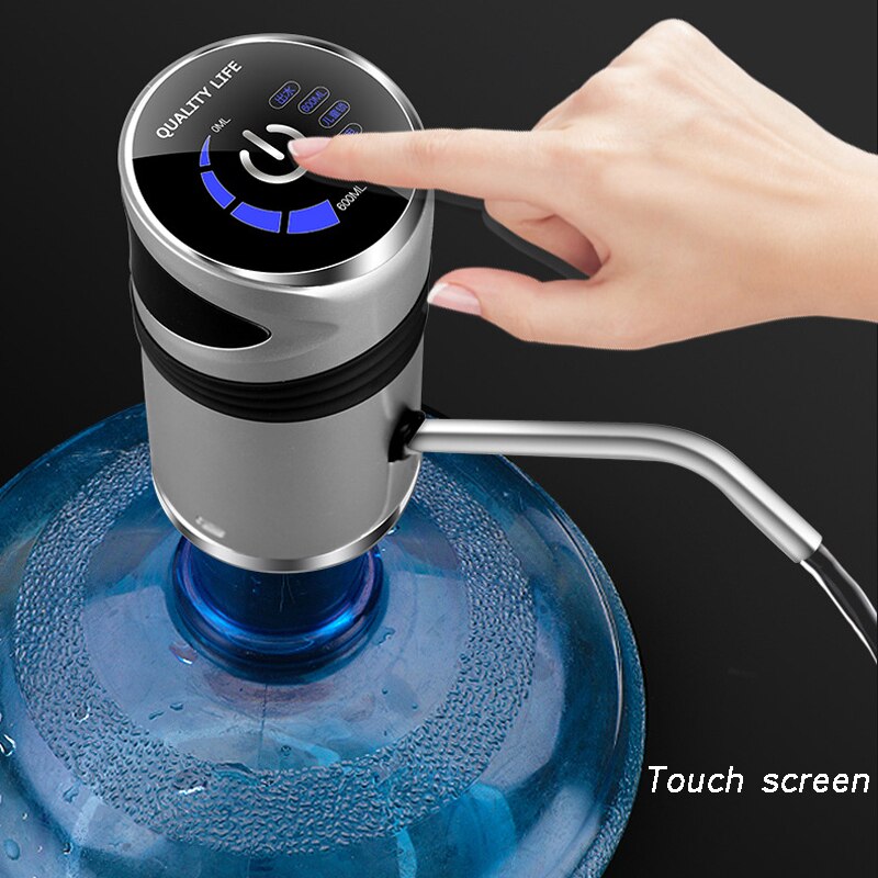Mini Water Dispenser Small Desktop Home Electric Portable Pump Gallon Drinking Switch Silent Charging Touch