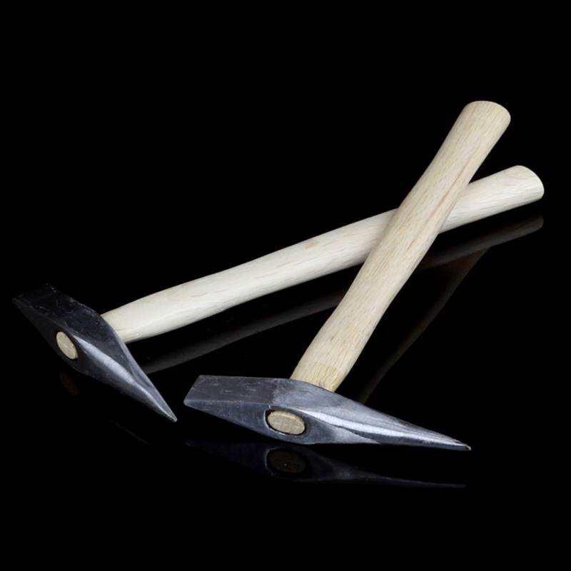 Martillos de soldadura multiusos, martillo de tachuelas de acero, mango de madera, herramienta de desmontaje al aire libre para quitar la reparación