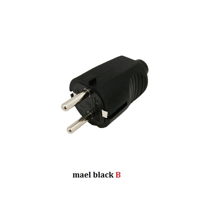 16A 250V ue allemagne prise universelle adaptateur secteur prise mâle femelle prise électrique voyage maison amovible prise d'alimentation: femael  balck B
