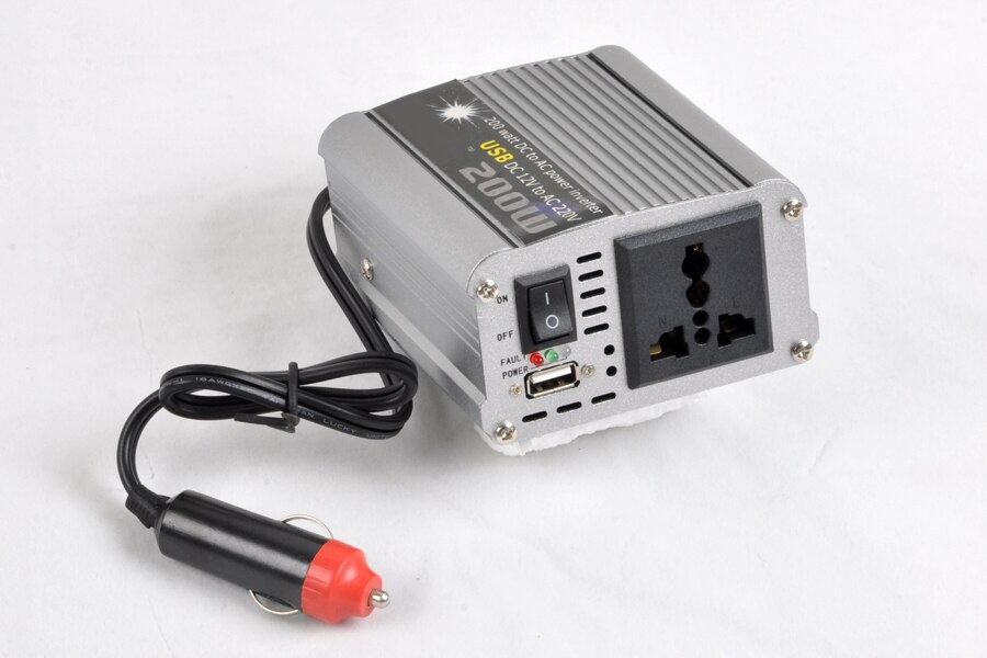 Til 200w usb bil inverter strøm ac adapter konverter 100%  [ cp131 ]