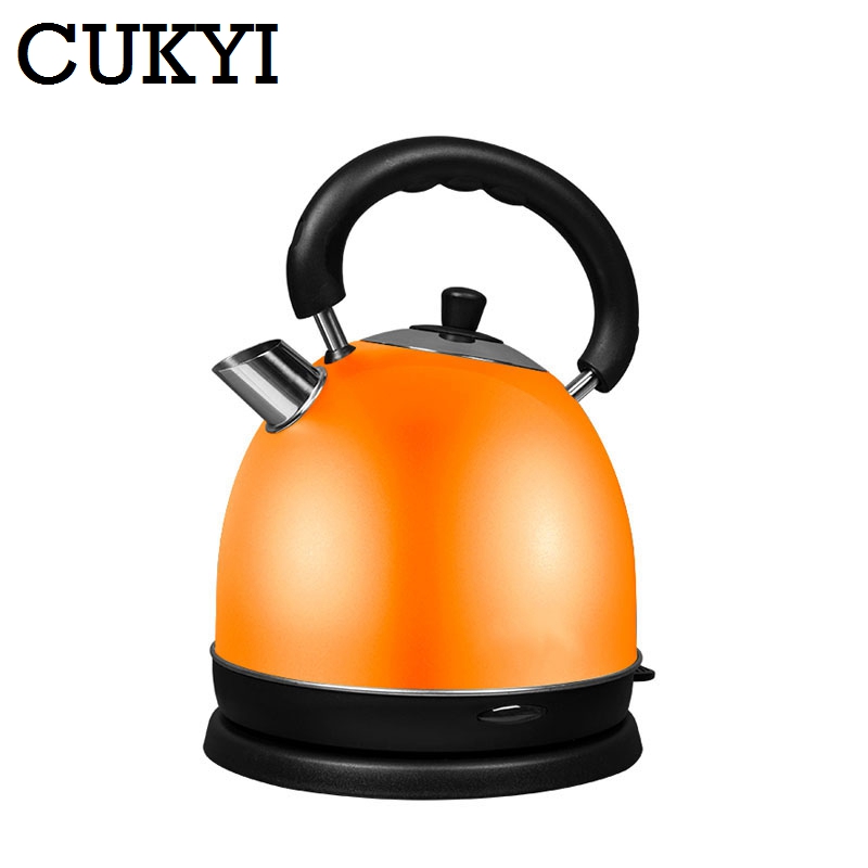 CUKYI acier inoxydable 1800 W bouilloire électrique ménage 2L sécurité Auto-Off fonction chauffage rapide, or rouge 220 V EU US plug