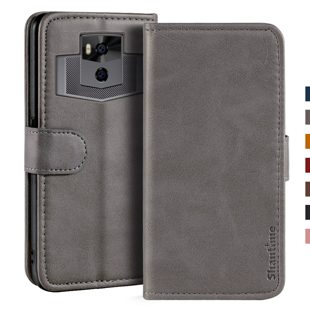Case For Ulefone Power 5 Case Magnetic Wallet Leather Cover For Ulefone Power 5S Stand Coque Phone Cases: For Ulefone Power 5S / Gray