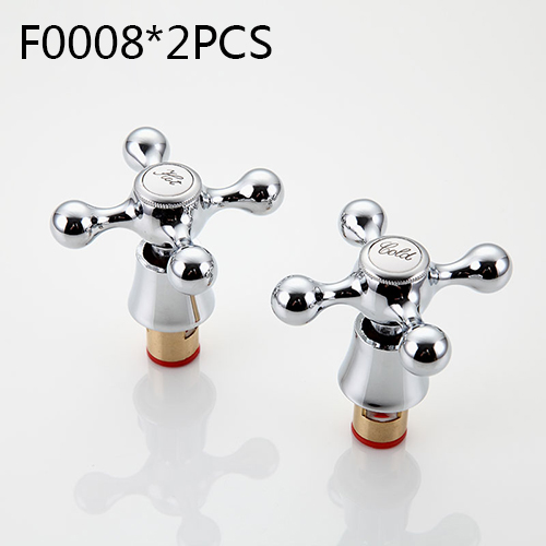 Frap Cross handvat voor kitchen sink water kraan mixer accessoires badkamer wastafel kraan handvat badkamer kraan accessoires F0008: F0008 2pcs