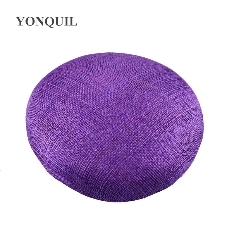 Sinamay-sombreros de 4 capas para mujer, Bases de tocado redondas de 15 CM, de , accesorios para el cabello para de boda: Morado