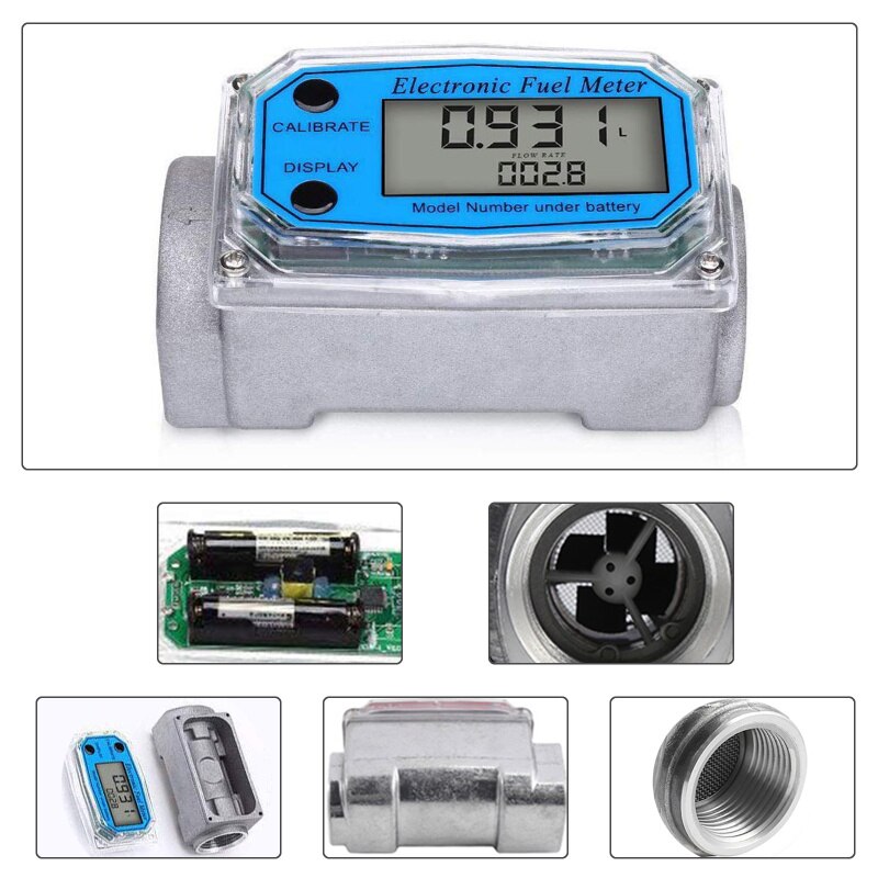 Digitale Turbine Flow Meter Brandstof Diesel Ureum Kerosine Benzine Auto Methanol Water Teller Sensor Indicator Controller Tafels Tool