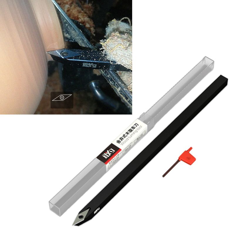 1Set Hollowing Wood Turning Tool Rotary Chisel Diamond Head Arbor Sharp Knife for Lathe Woodworking Turning Tools Kit