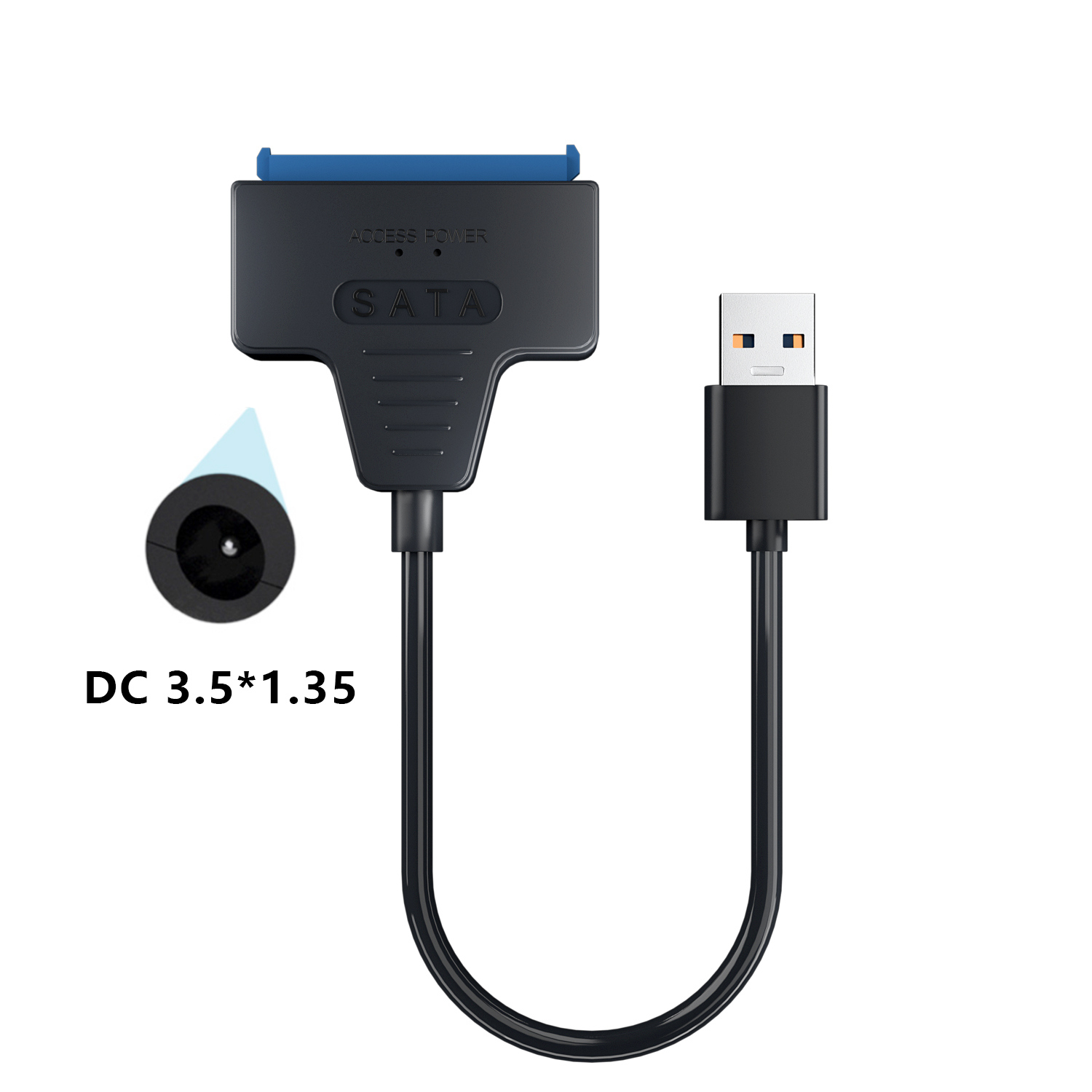 Usb 3.0 til sata/type-c-kabel usb til sata iii-driverkabel støtter 2.5- tommers 6 gbps hdd ssd-harddisk 22-- pinners adapter: Rød