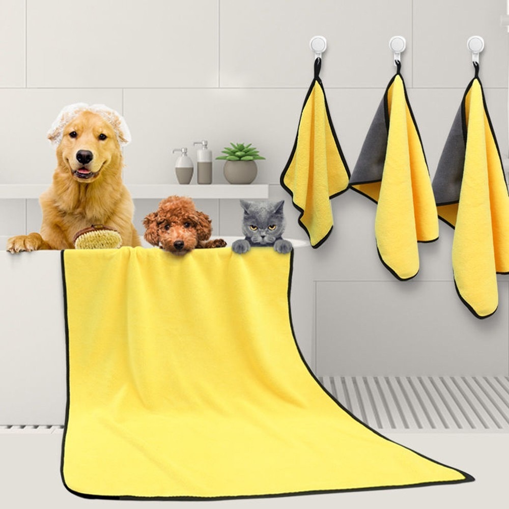 Haustier Hund Super Saugfähigen Handtuch Reinigen hoch Faser Katze Bäder Zubehör Für Große Welpen Schnell trocknend Schlecht Reinigung Liefert
