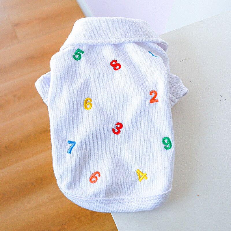 Simple Dog Shirts Small Dogs T Shirts Summer Cat Puppy Dog Clothing Apparel Pomeranian Bichon Poodles Yorkie Chihuahua Costume