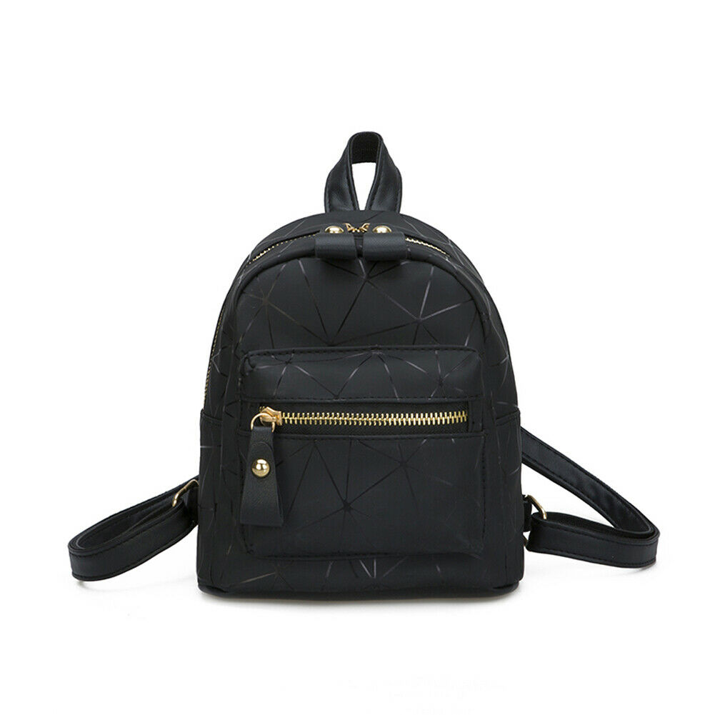 Frauen rucksack mini tasche diamant form PU leder schule tasche canta schulter tasche: Black