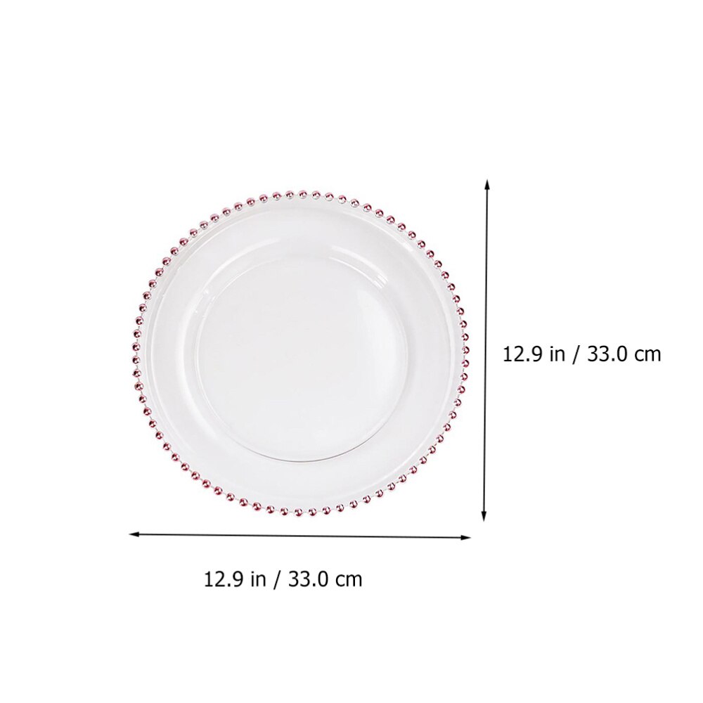 Assiette en verre pour Steak de grande , pour salade, vaisselle en verre (27), 1 pièce