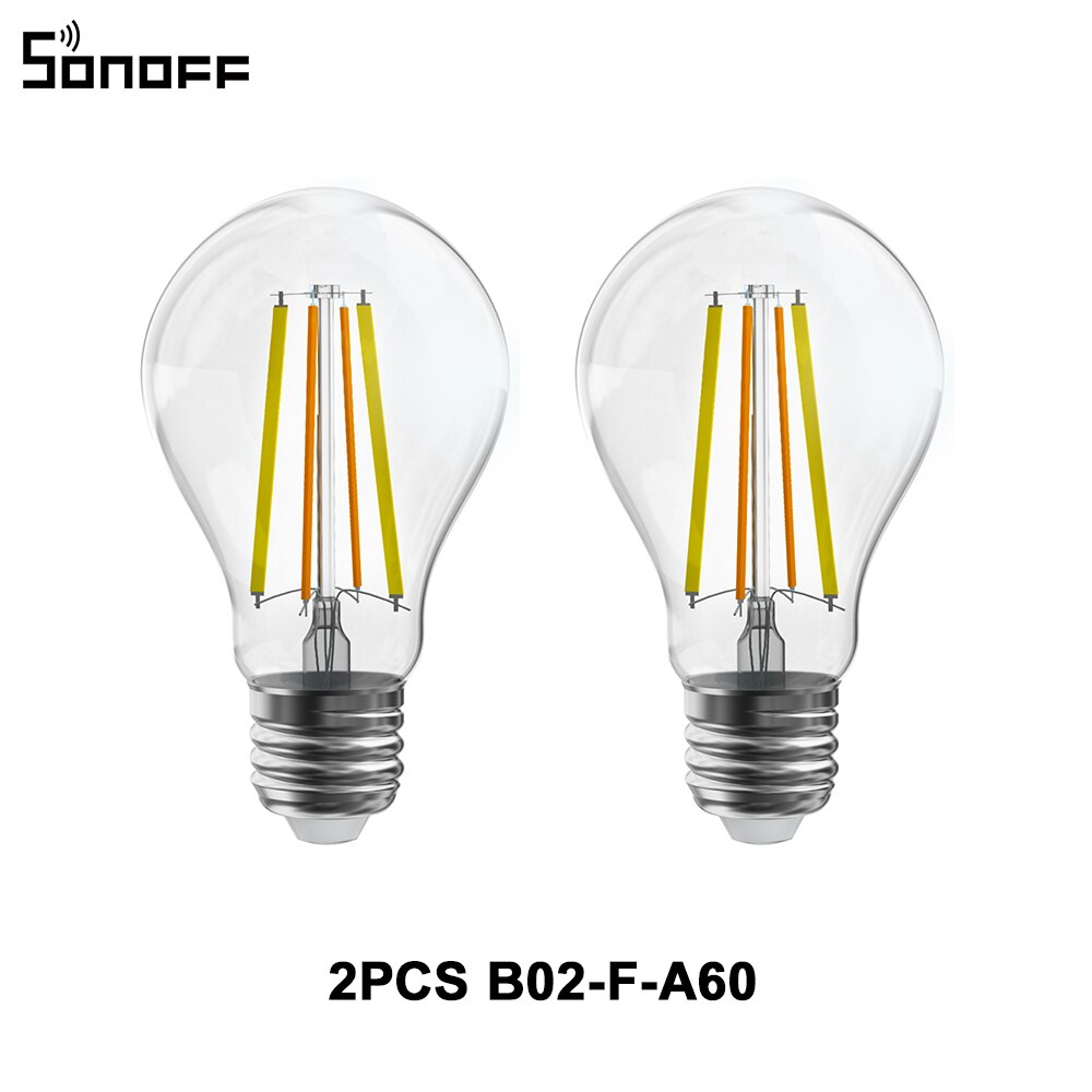 SONOFF B02-F Smart Wi-Fi Filament Led-lampe Vintage Stil Energiesparende Licht Dimmbare Voice Control über Alexa Google Hause: 2PCS B02-F-A60