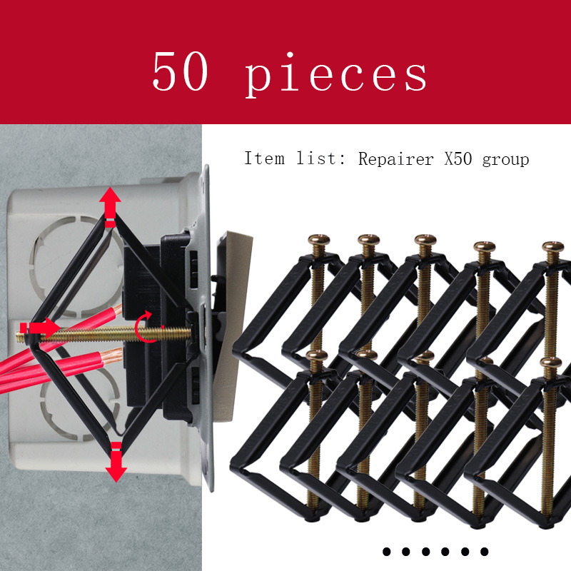 Bcsongben Wall 86 * 86mm Back Box Cassette Repairer Support Repairer Support Rod Electrician Accessories: 50 pc