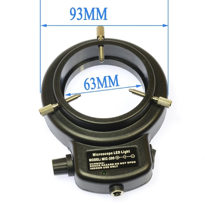 144pcs LED lamps Illuminated Adjuatable Industrial Camera Lens Biological Stereo Microscope Ring Lamp Light Source 90V-240V