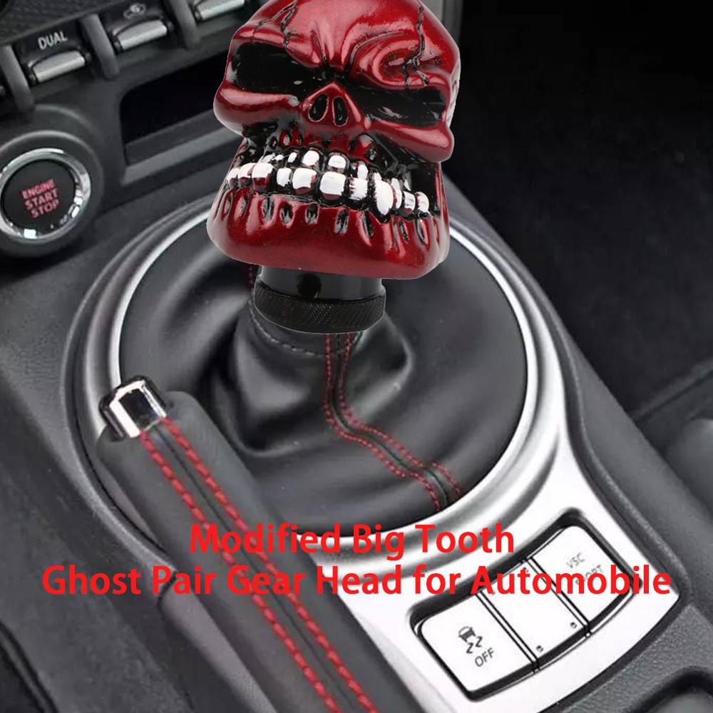 Universal Car Gear Shift Knobs Skull Head Gear Manual Transmission Gear Shift Knob Shifter Lever Car Modified Manual Gear Head