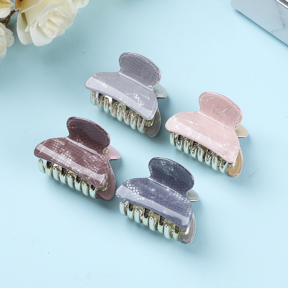 Conjunto de 4 unids/set de horquillas pequeñas para el pelo para mujer, accesorios para el cabello para niña, Color metálico brillante y Noble