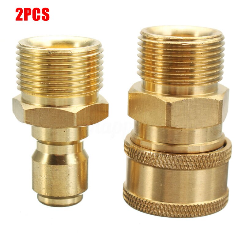 3/8\"F Quick Connect Pump Pressure Washer Release 14.8mm 3/8Inch Male-To-M22-Male Fitting Coupling Garden Water Connector Hoses