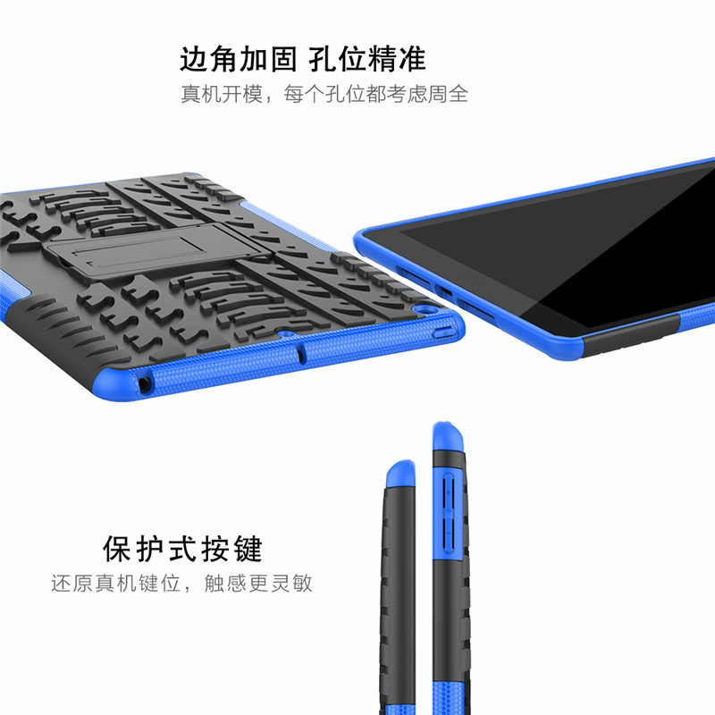 Til ipad air 1 etui, ipad 5/6th gen 9.7 tommer panseret etui, kraftigt cover til ipad 9.7, tpu+pc panseret stativ 2 tablet etui
