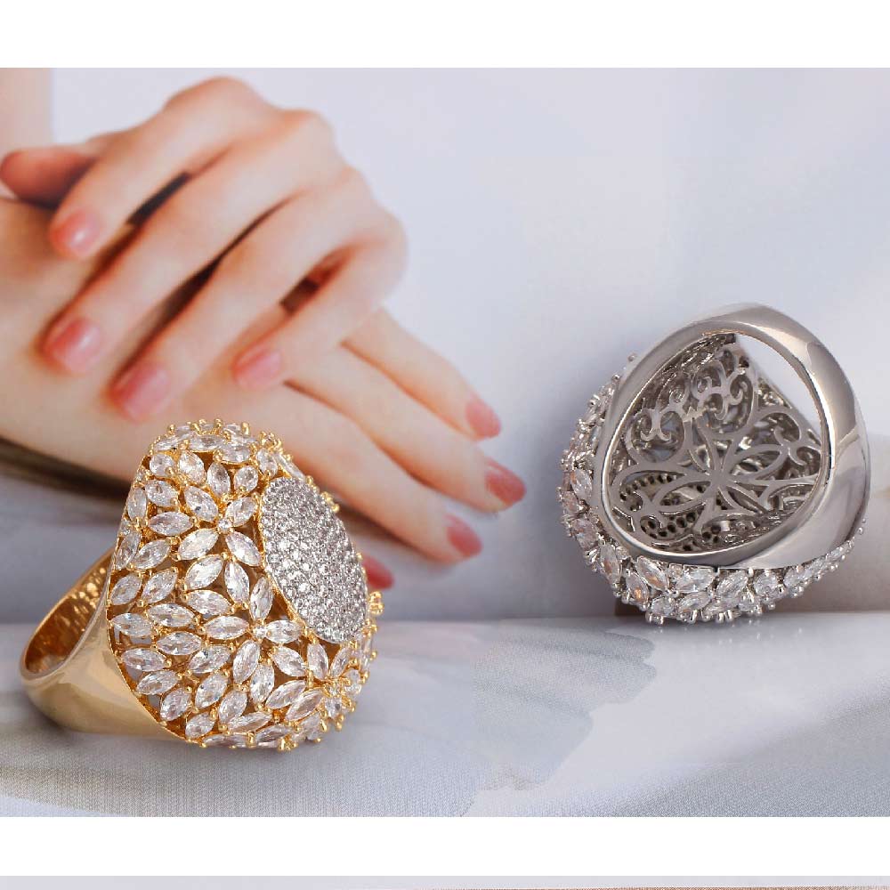 TIRIM Grote Ring Voor Vrouwen Luxe Kubieke Zirkoon Duim Ring bruiloft Engagement Bridal Top Vinger Ringen