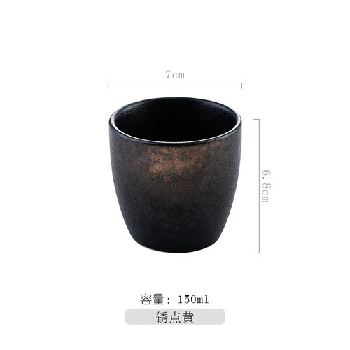 150ml Japanese Retro Handmade Random Texture Color Glaze High Temperature Firing Ceramic Teacup Porcelain Coffee Tea Cups: F
