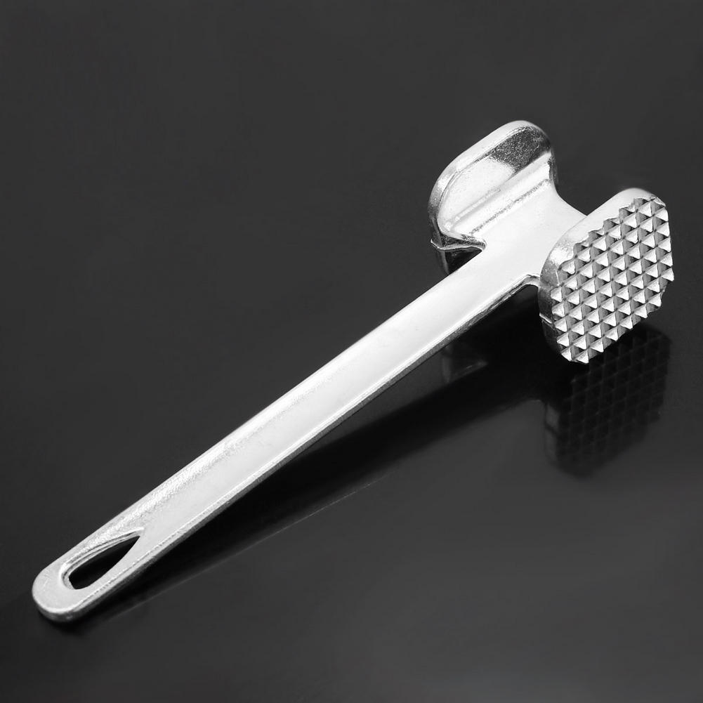 Two Sided Aluminum Meat Hammer Mallet Tenderizer Beef Pork Chicken Poultry Cutlet Beater Hammer Kitchen Cooking BBQ Tools