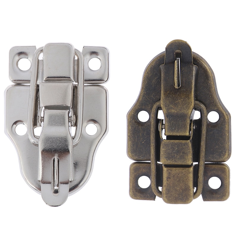 2 stuks Iron Sieraden Borst Doos Antieke Metalen Gesp Koffer Case Toggle Lock Hasp Klink