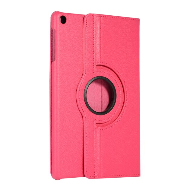 360 Rotating Case for Samsung Galaxy Tab A 10.1 T510 T515 SM-T510 SM-T515 Folding Stand Cover PU Leather Case Tablet Funda: Rose Red