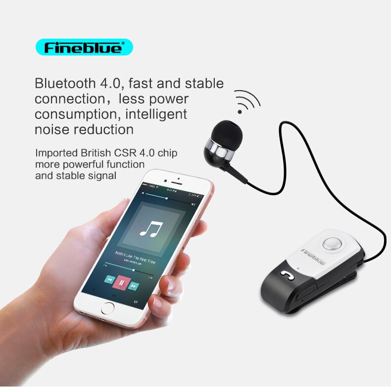 FineBlue F960 Mini Bluetooth Earbuds - Wireless Noise Cancelling Headset with Vibration for Mobile Calls