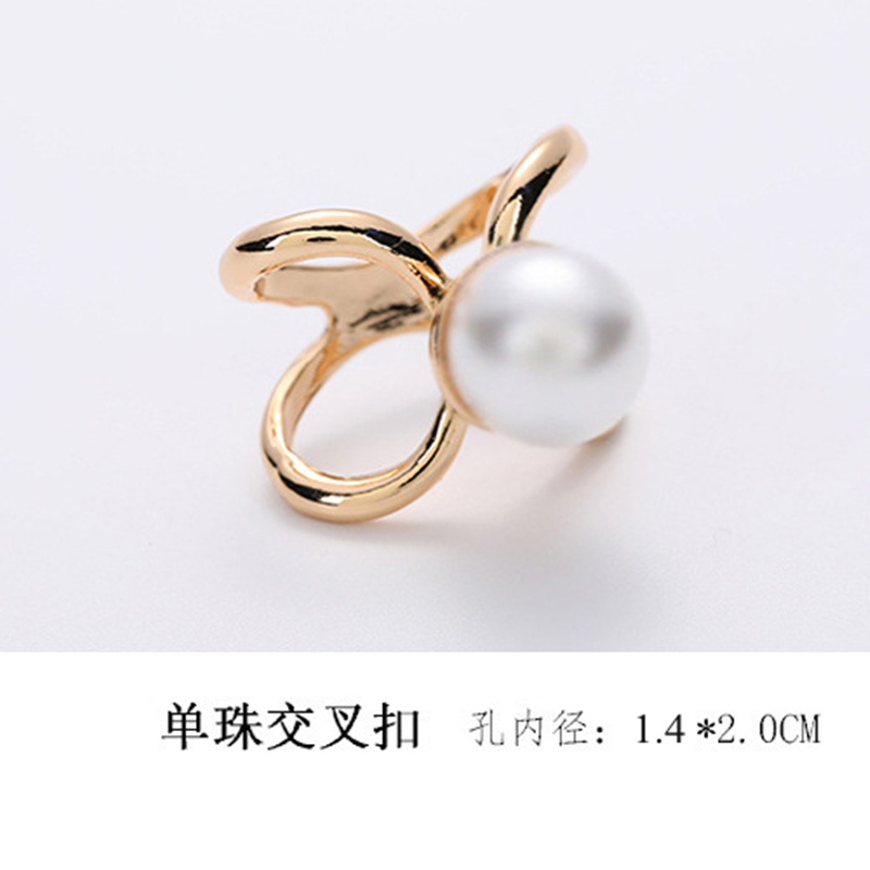 Spille a croce curve Perla d'imitazione Sciarpa di seta Spilla con fibbia Scialle da donna Anello Clip Sciarpe Chiusura Gioielli di moda Regali